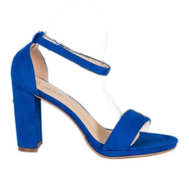 Goodin Sandalias de gamuza en una barra azul