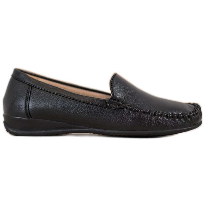 Primavera Mocasines de piel ecológica negro