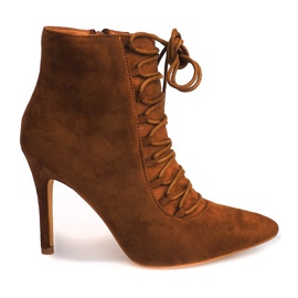Botas De Tacón Alto 595SE Camel marrón