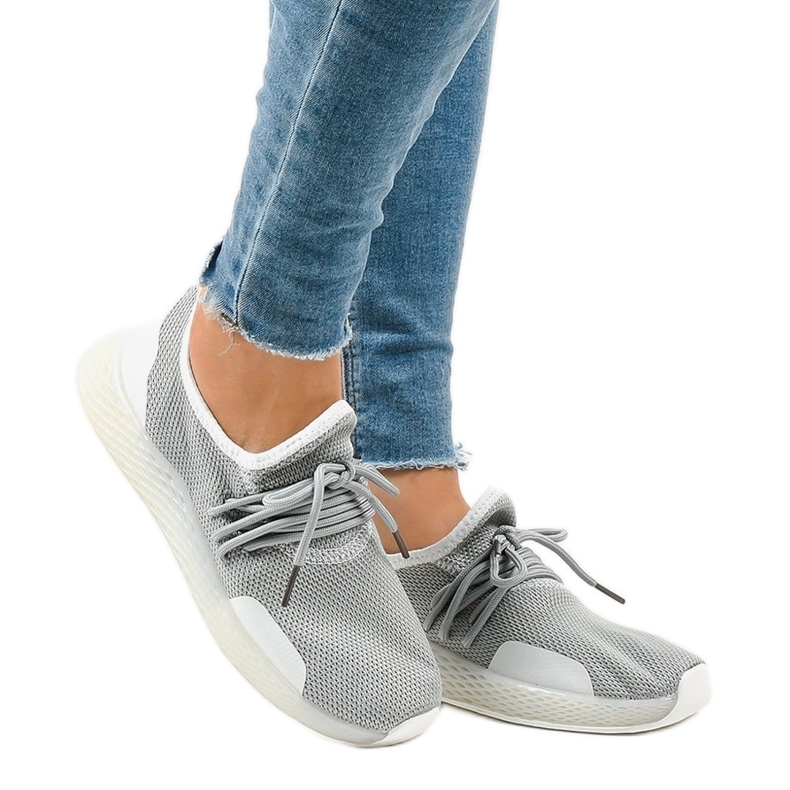 Zapatilla deportiva gris mujer B-6851