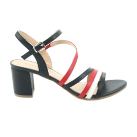 Caprice Sandalias Capricho zapatos de mujer 28304 blanco rojo marina