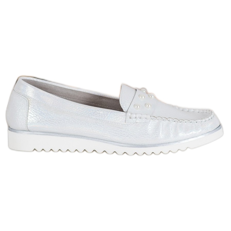 Sergio Leone Mocasines con Perlas gris Sergio Leone Mocasines con Perlas gris