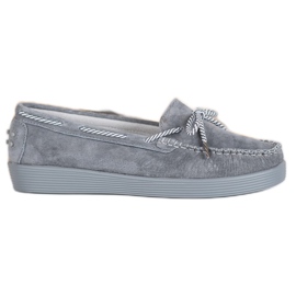 Filippo Mocasines de piel clásicos gris Filippo Mocasines de piel clásicos gris