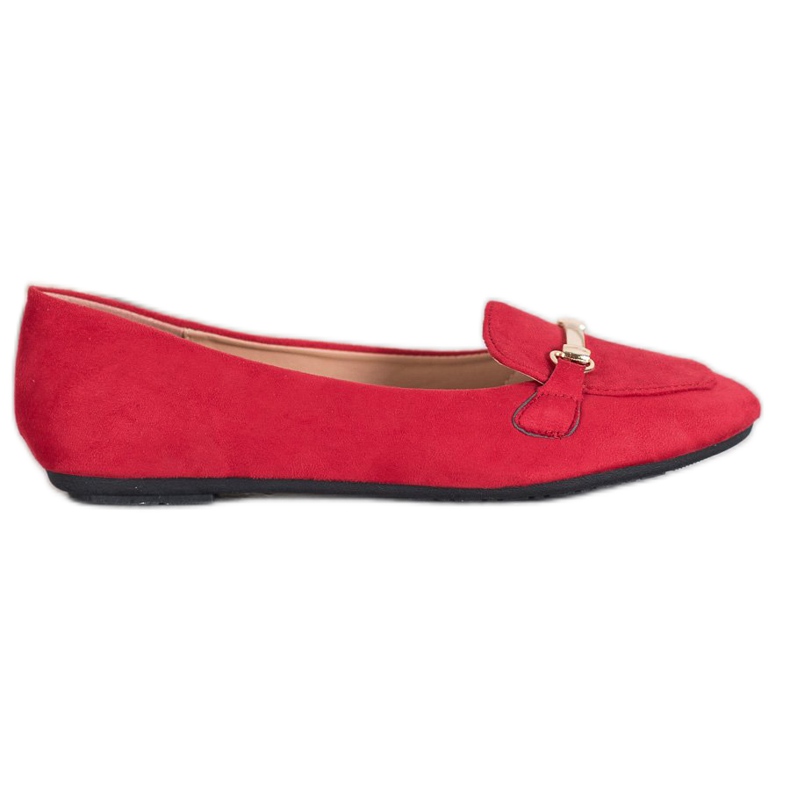 SHELOVET Bailarinas de ante rojo