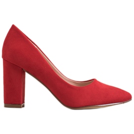 Ideal Shoes Bombas rojas en tacones altos rojo Ideal Shoes Bombas rojas en tacones altos rojo