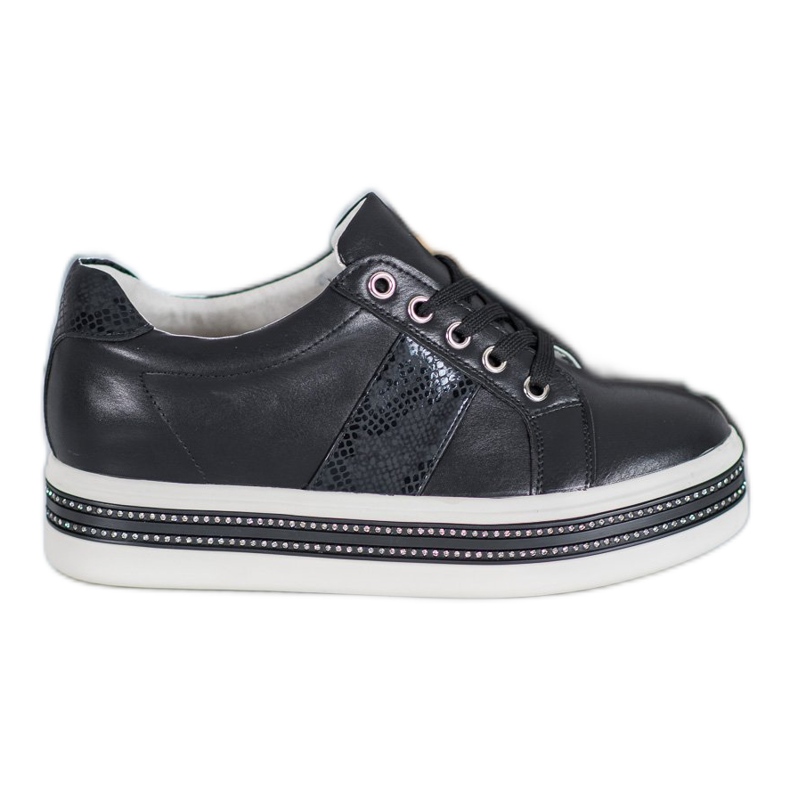 Bestelle Zapatillas con circonita cúbica negro
