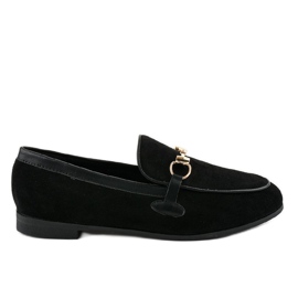 Mocasines negros de bailarinas JN57