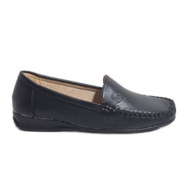 Mocasines cuña negros 8-01