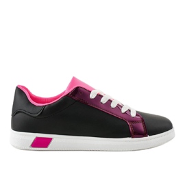 Zapatillas negras W-3116 negro rosa