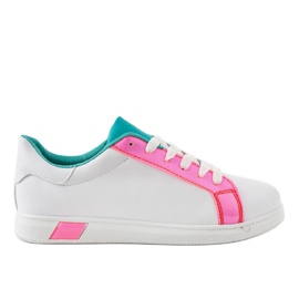 Zapatillas blancas W-3116 blanco rosa