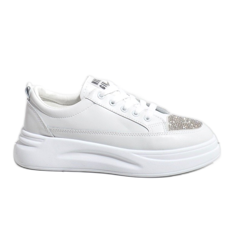 Zapatillas deportivas blancas decoradas con G140-2 blanco Zapatillas deportivas blancas decoradas con G140-2 blanco