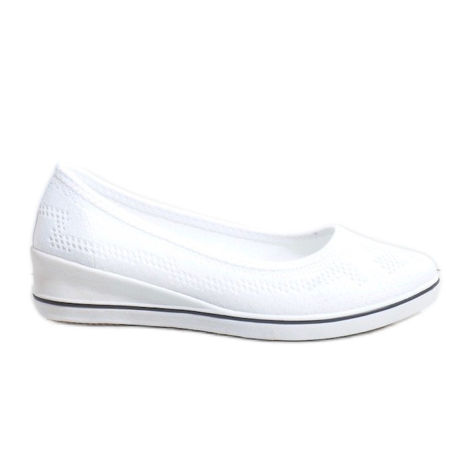Zapatillas blancas en cuña 1145-Y blanco Zapatillas blancas en cuña 1145-Y blanco