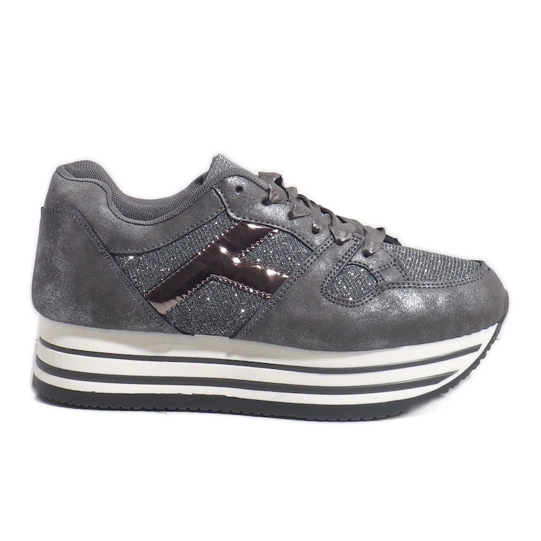 Zapatos deportivos grises de mujer de moda 1306 Zapatos deportivos grises de mujer de moda 1306