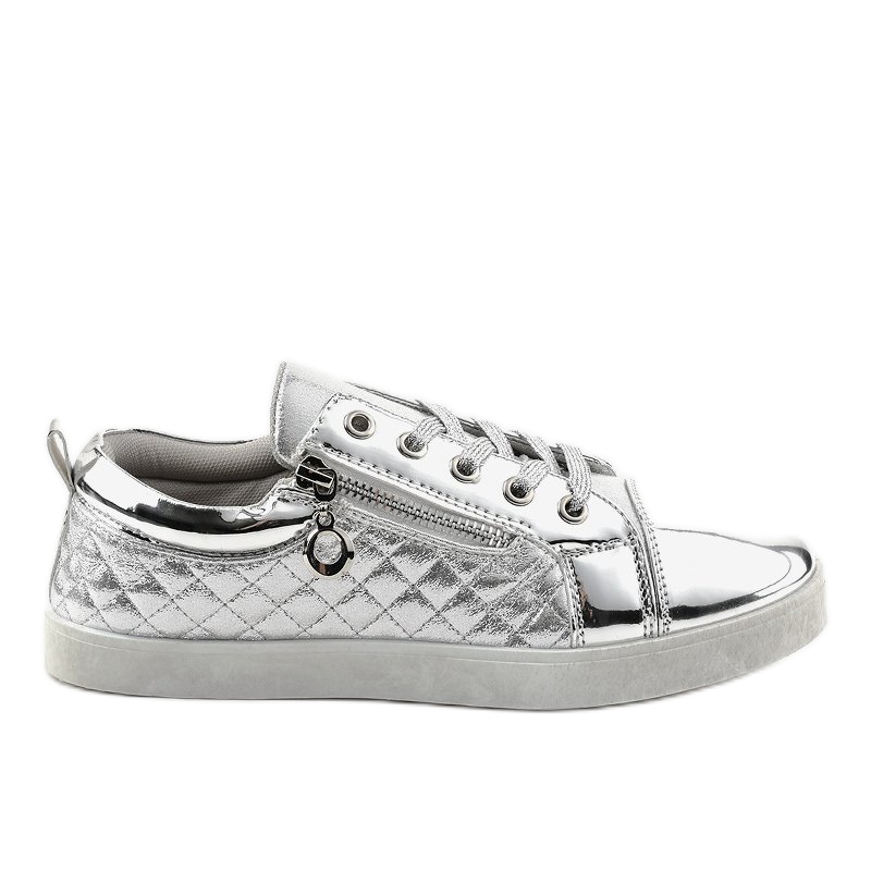 Zapatillas de mujer de moda plateadas R19 3 gris