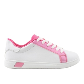 Zapatillas blancas W-3116 blanco rosado