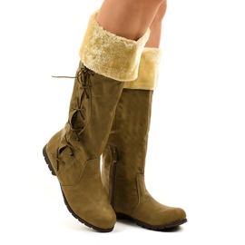 Botas planas aisladas marrones AF1151 marrón