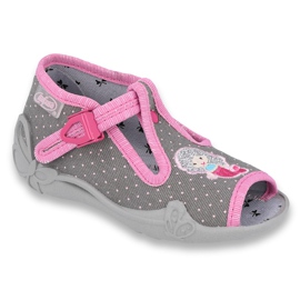 Calzado infantil befado 213P114 rosado gris