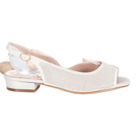 Sergio Leone Sandalias caladas en tacones bajos amarillo