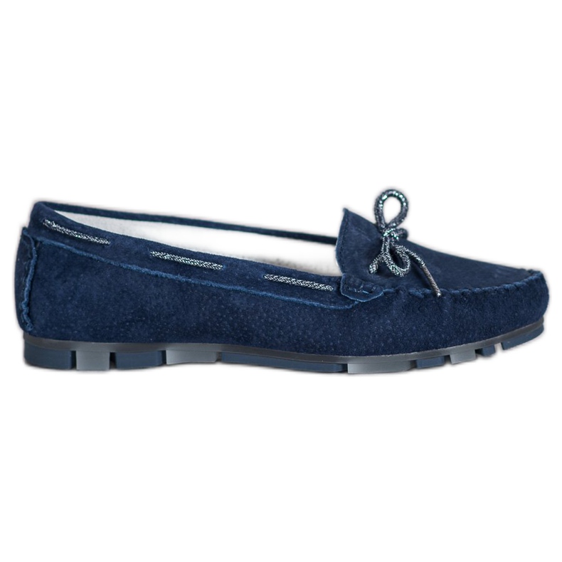 Filippo Mocasines de piel clara azul