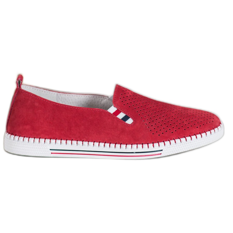 Filippo Zapatillas de cuero rojas rojo