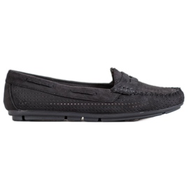 Clowse Mocasines de textil negro