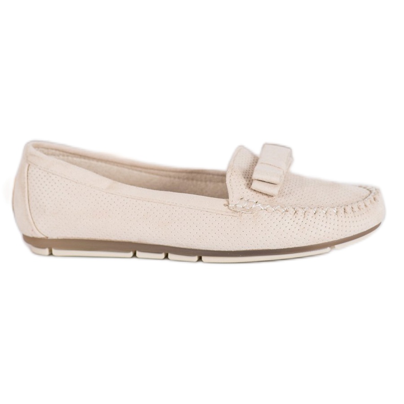 Clowse Mocasines calados con lazo beige Clowse Mocasines calados con lazo beige