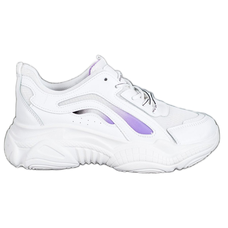 SHELOVET Zapatillas de moda en la plataforma blanco