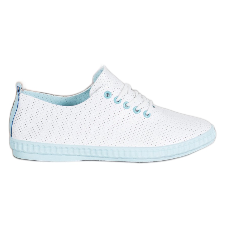 SHELOVET Zapatillas deportivas ligeras caladas blanco