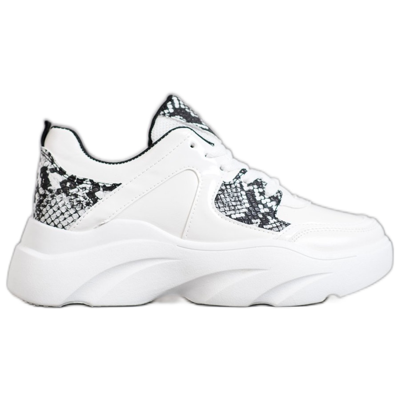 Weide Zapatillas de deporte de cuero ecológico de moda blanco Weide Zapatillas de deporte de cuero ecológico de moda blanco