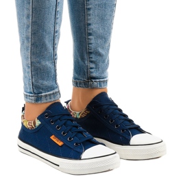 Deportivas clásicas azul marino W11