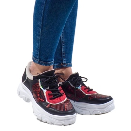 Zapatillas deportivas negras de moda R-462 negro multicolor