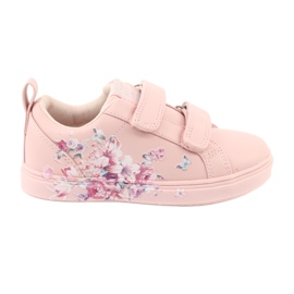 Zapatillas American Club Velcro flores ES11 rojo púrpura azul rosa