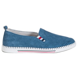 Filippo Zapatillas de cuero azul marino