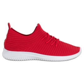 SHELOVET Zapatos sin cordones textiles rojo