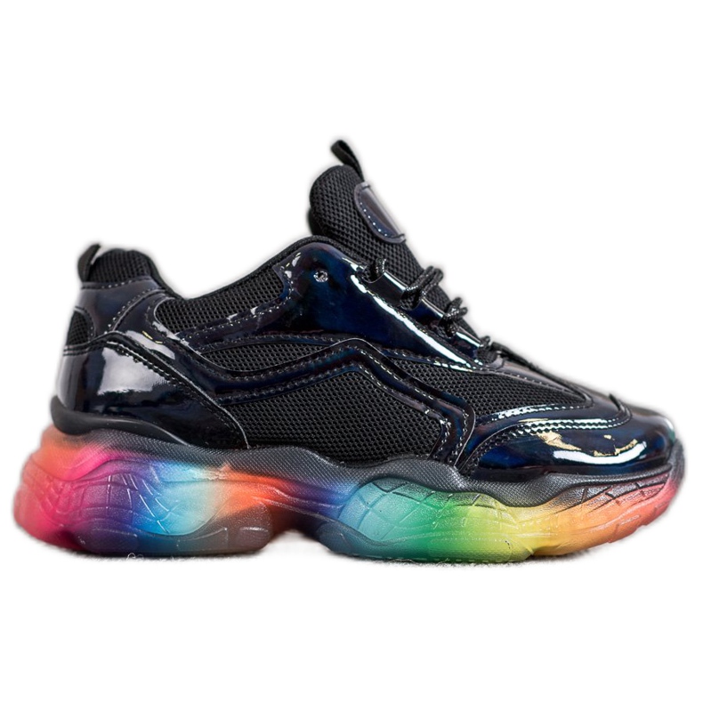 Weide Zapatillas con suela colorida negro multicolor Weide Zapatillas con suela colorida negro multicolor