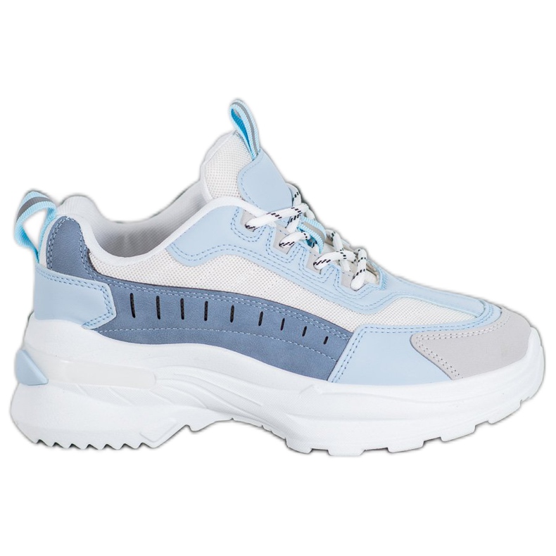 SHELOVET Zapatos de moda en la plataforma azul multicolor SHELOVET Zapatos de moda en la plataforma azul multicolor