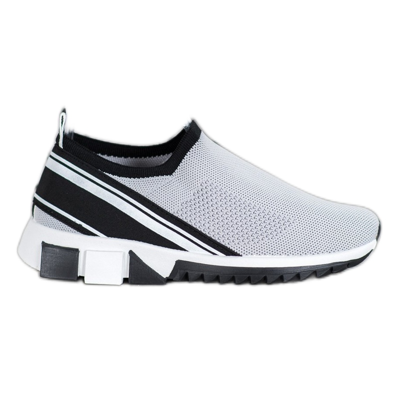 SHELOVET Zapatos sin cordones con malla gris SHELOVET Zapatos sin cordones con malla gris