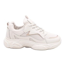 Zapatos deportivos de mujer de moda beige 7939-SP