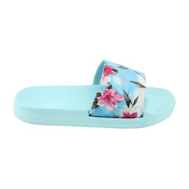 Pantuflas de flores perfiladas American Club blanco azul rosado gris verde Pantuflas de flores perfiladas American Club blanco azul rosado gris verde