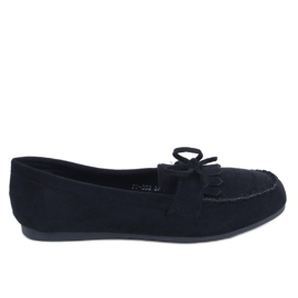 Mocasines negros clásicos de mujer 77-202 Negro