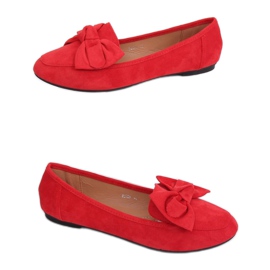 Mocasines con lazo rojo B2028 Rojo