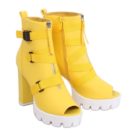 Botas de punta abierta sobre plataforma amarilla NS123P Yellow amarillo