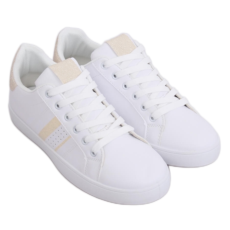 Zapatillas de mujer blancas K-388 WHITE / GOLD blanco
