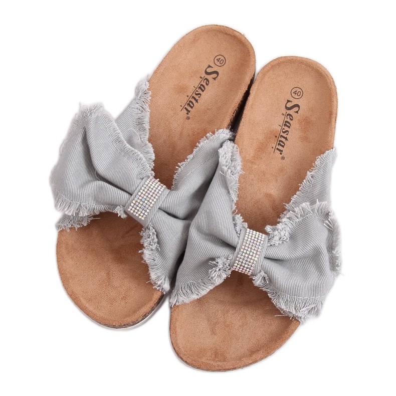 Gris gris BG60P Zapatillas grises con corcho