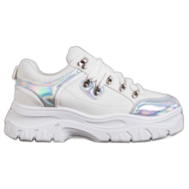 Weide Zapatos Blancos Con Efecto Holo