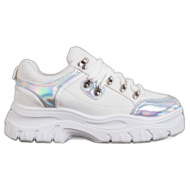 Weide Zapatos Blancos Con Efecto Holo
