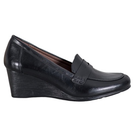 Mocasines VINCEZA con cuña negro