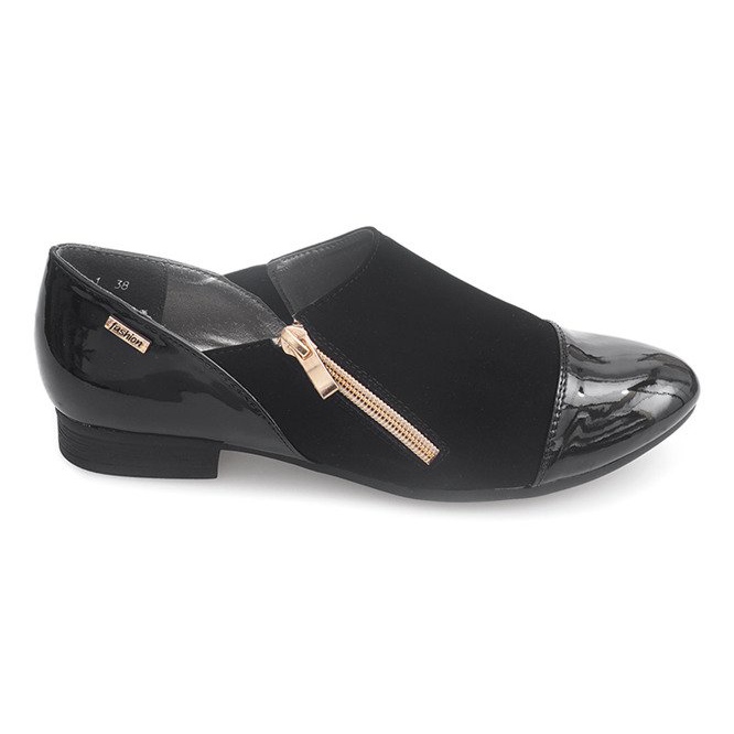 Zapatos Clásicos Con Cremallera 2060A Negro