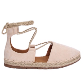 Alpargatas atadas con tobillo beige JH97P Beige