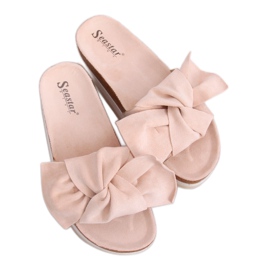 Pantuflas beige de mujer SS116P Beige